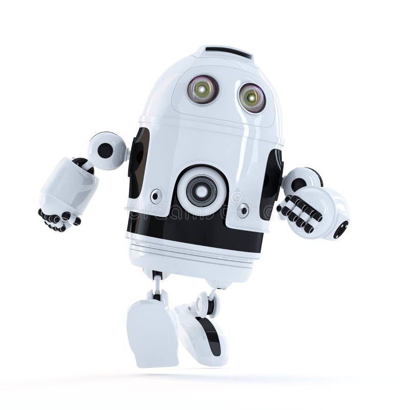 Running Android robot stock illustration
