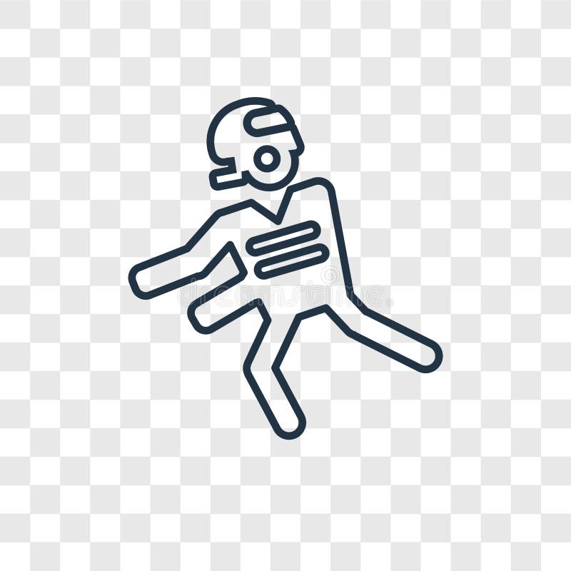 running with the ball concept vector linear icon isolated on transparent background, running with the ball concept transparency l vector illustration running with the ball concept vector linear icon isolated on transparent background, running with the ball concept transparency l vector illustration