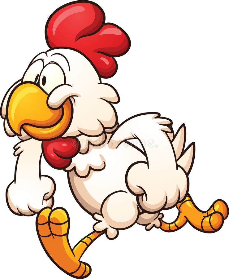 Running chicken vector illustration