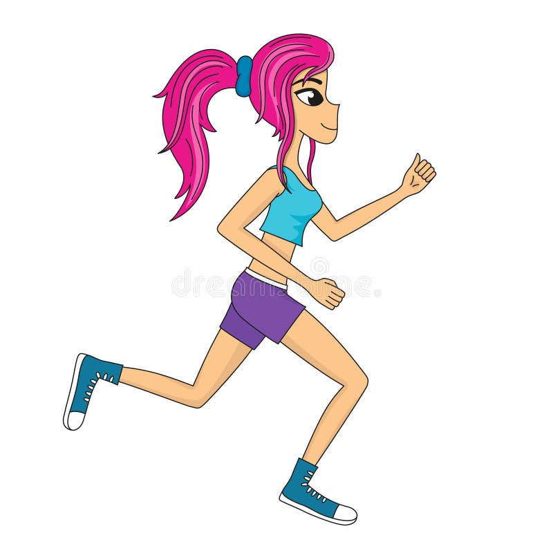 Running Girl Stock Illustrations 16,879 Running Girl Stock