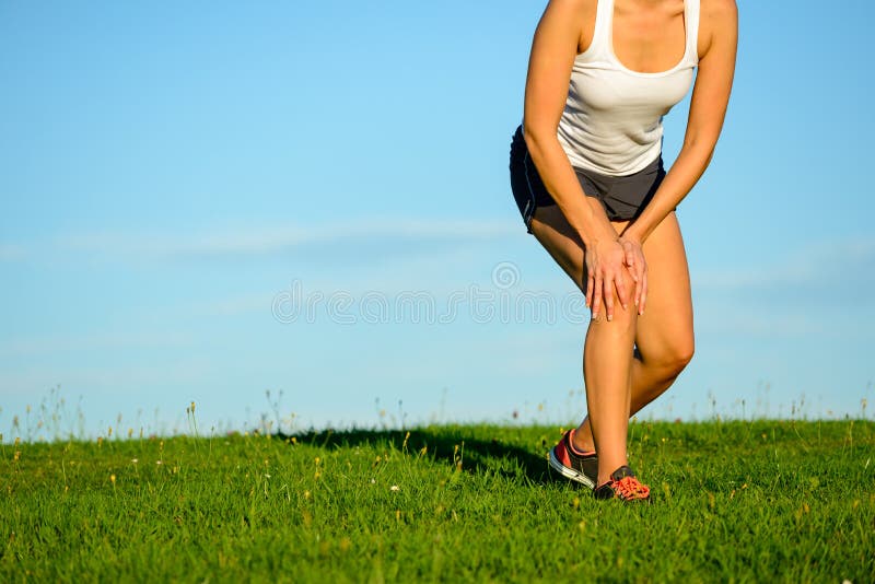 Running knee injury royalty free stock image Running knee injury royalty free stock image