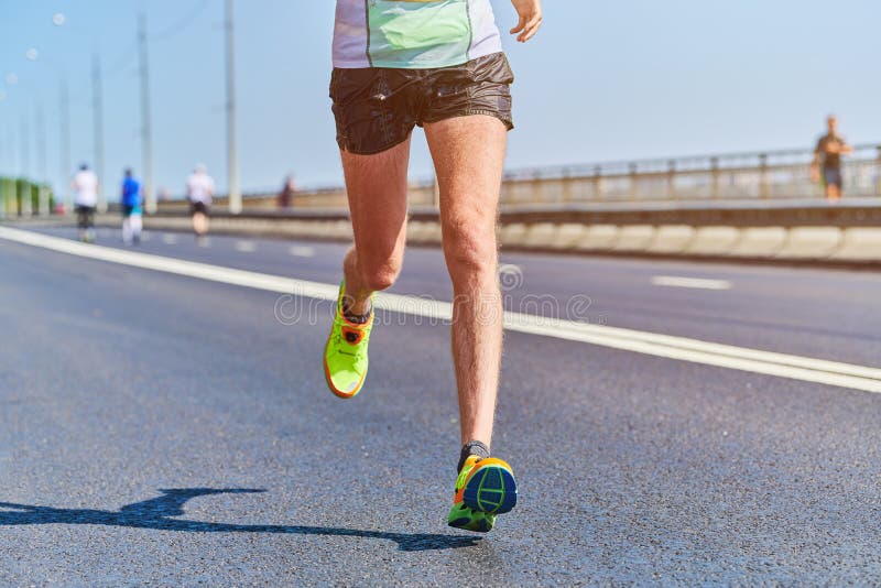 Running man stock photo. Image of runner, road, overweight - 190628634