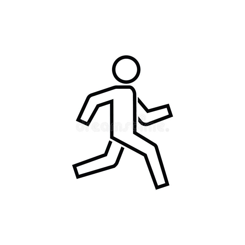 Running Man Icon Simple Symbol Of Run Isolated On A White Background Stock Vector Illustration Of Leisure Marathon 136881130