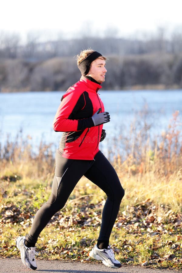 Running Man Jogging in Autumn Outdoor Stock Image - Image of healthy,  jogging: 32608847