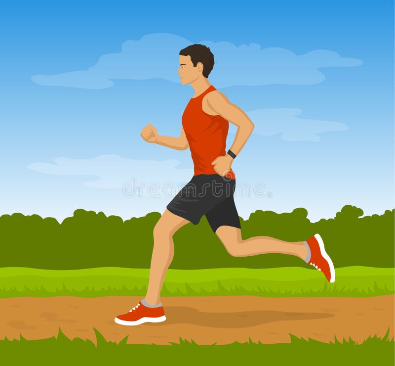 Рисунок бегуна для детей