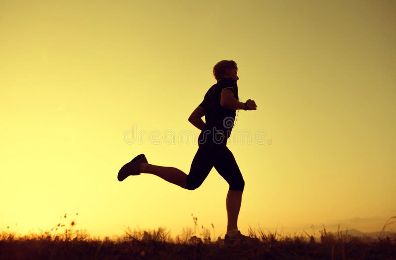 Running man silhouette royalty free stock photos Running man silhouette royalty free stock photos