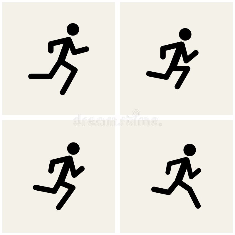 Running men stock illustration