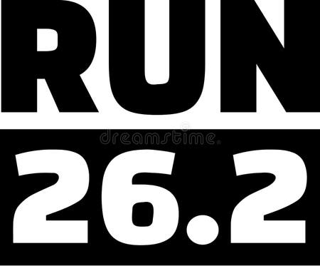 Running 26.2 Miles Marathon Stock Vector - Illustration of champion