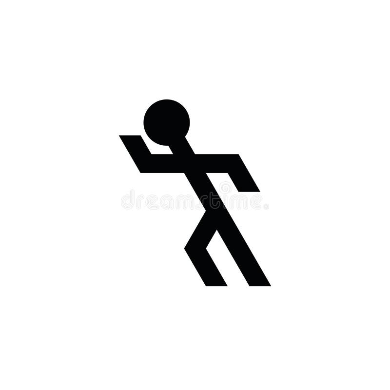 Running People. Simple Symbol of Run Isolated on a White Background ...