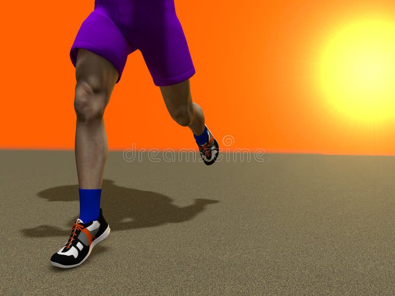 The running person stock photo