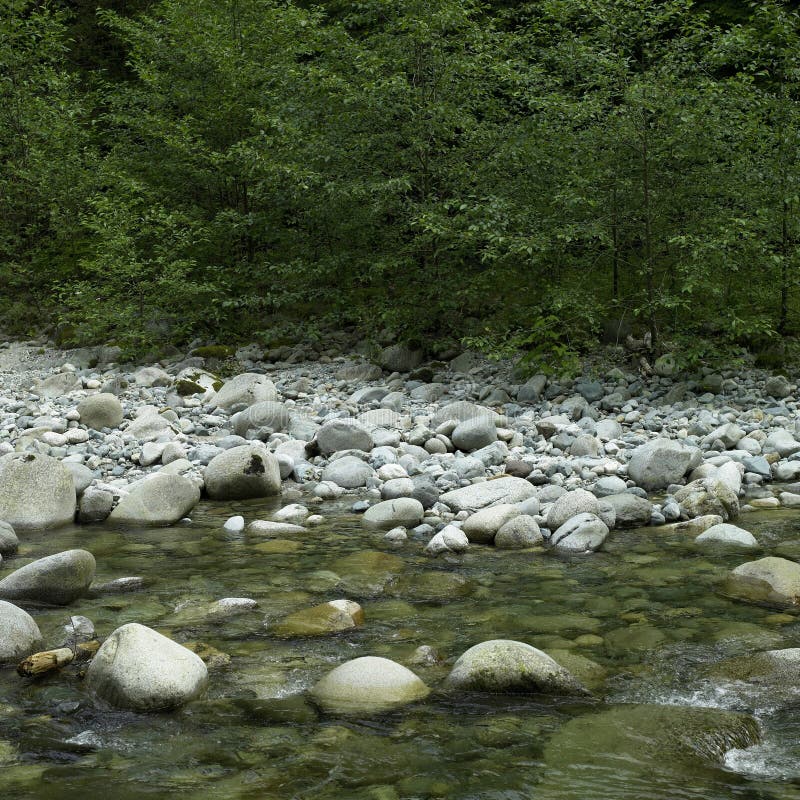 Running river water