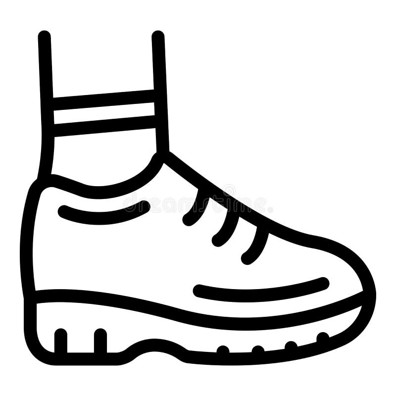 Running shoe icon, outline style vector illustration