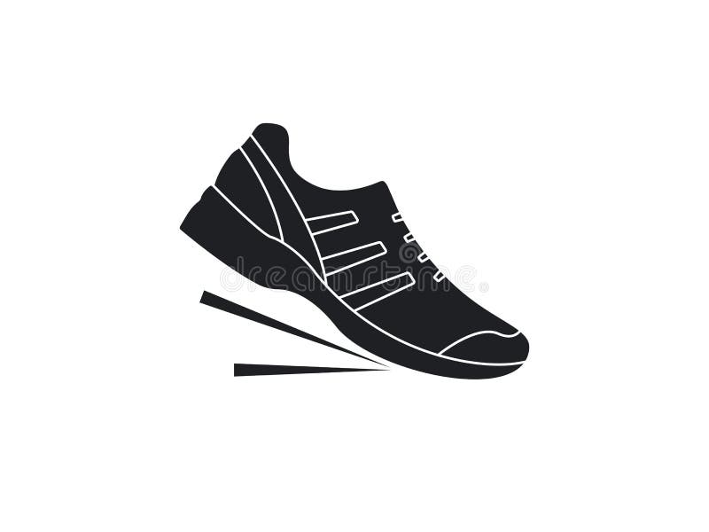 Running Shoe Icon. Vector Illustration, Flat Design Stock Illustration ...