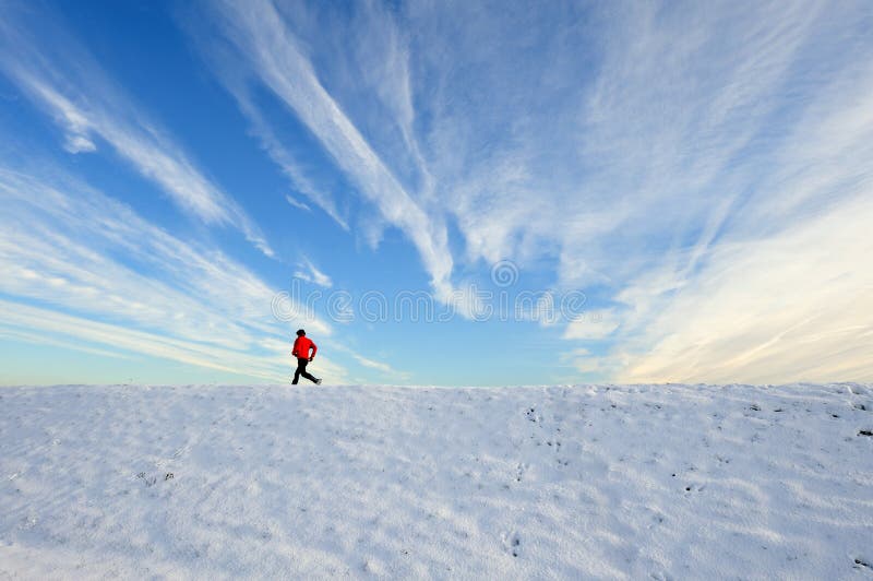 Running in the snow