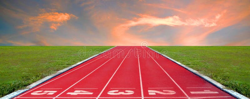 Running Track For The Athletes Background, Athlete Track Stock Photo