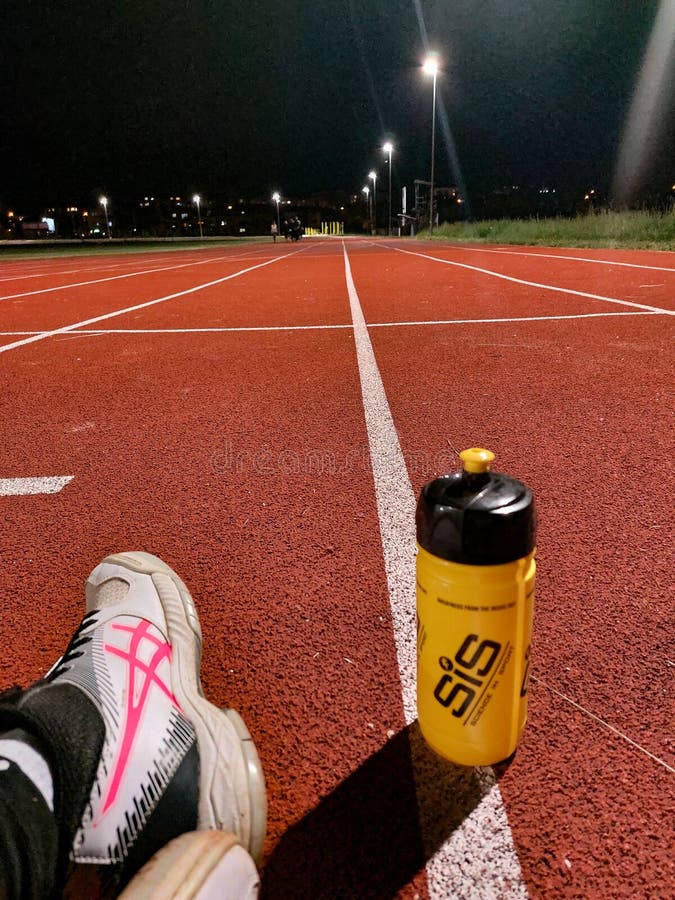 Running Track during the Night Editorial Stock Photo Image of track