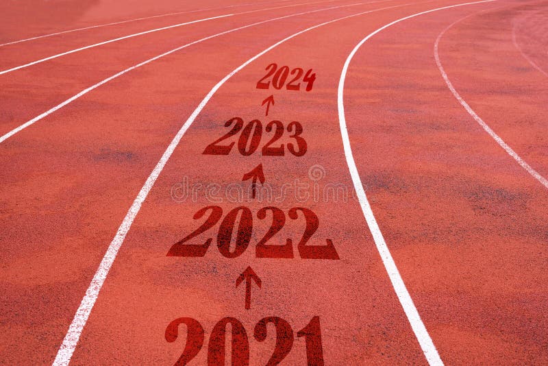 Running Track with Number Front 2021 To 2024 Stock Image Image of