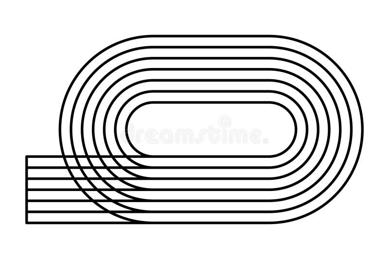Running track sport simple design. vector illustration