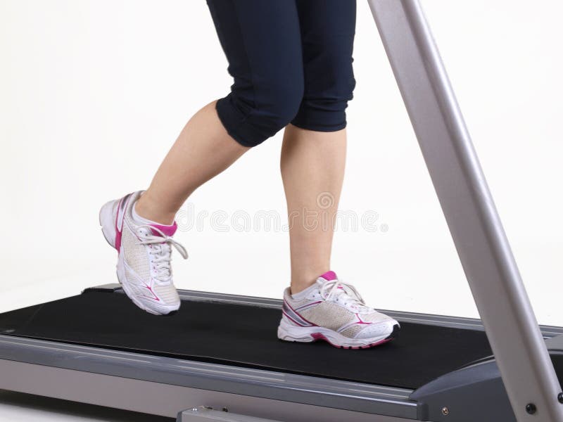 Running on treadmill