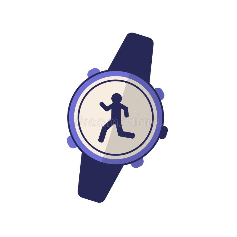 Running Watch Flat Icon. Color Simple Element from Wearable Devices
