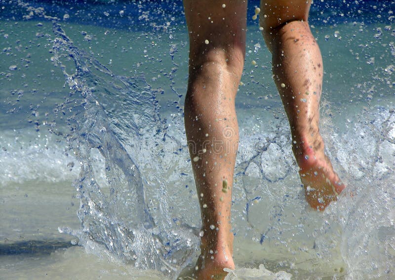 L'esecuzione e gli spruzzi d'acqua.