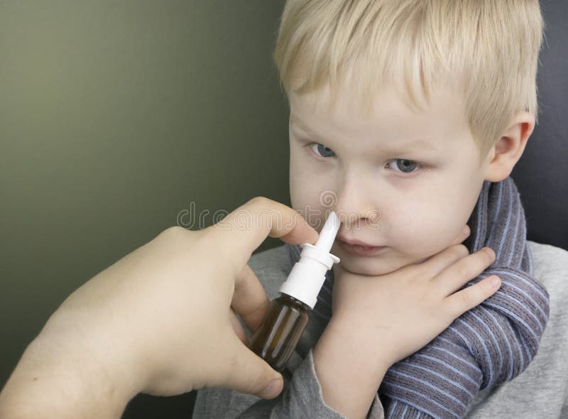 nasal spray in baby's eye