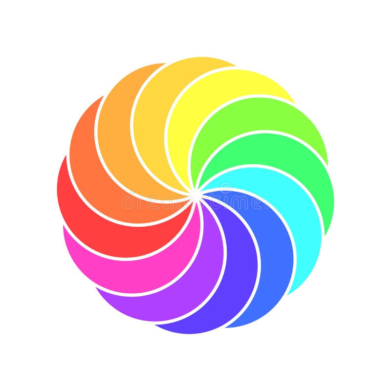 Ruota di colore di spettro dell'arcobaleno Illustrazione di vettore della banderuola dei bambini illustrazione vettoriale Ruota di colore di spettro dell'arcobaleno Illustrazione di vettore della banderuola dei bambini illustrazione vettoriale