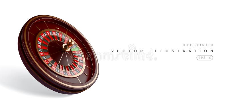 Ruota di roulette del casinò isolata su fondo bianco illustrazione realistica di vettore 3D Roulette online del casinò della mazz royalty illustrazione gratis Ruota di roulette del casinò isolata su fondo bianco illustrazione realistica di vettore 3D Roulette online del casinò della mazz royalty illustrazione gratis