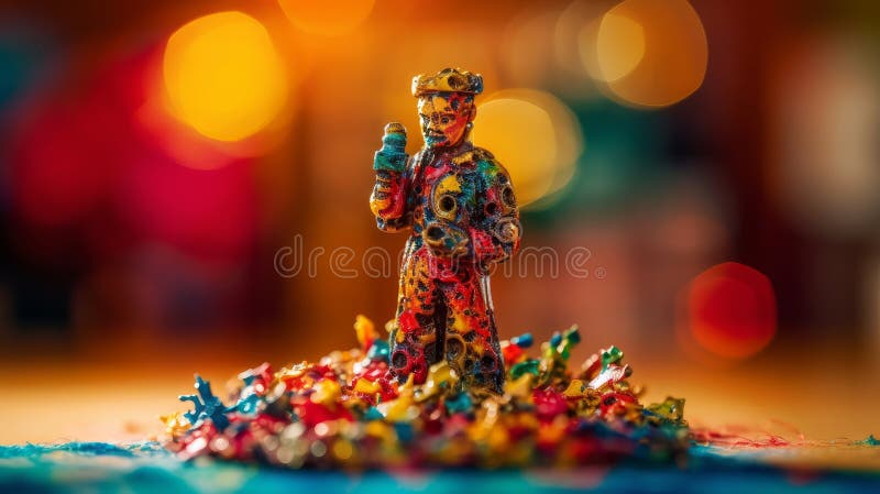 Rupere cu culoare : lăstari de figuri decorative pe un fond strălucitor cu sony a9 royalty free illustration