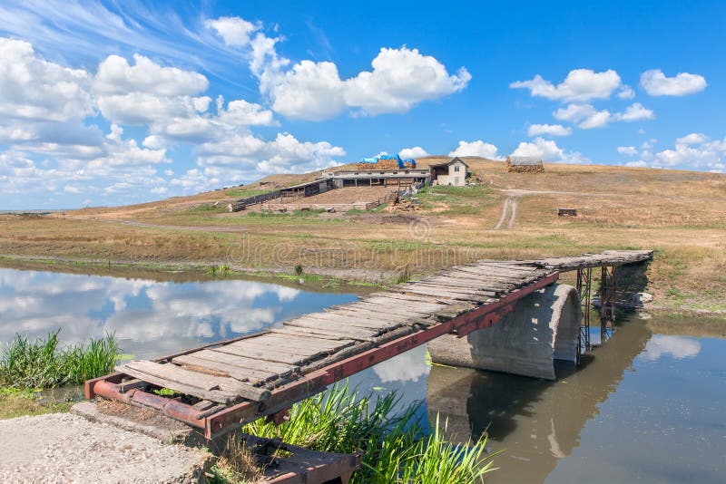 Rural bridge over river stock photo Rural bridge over river stock photo