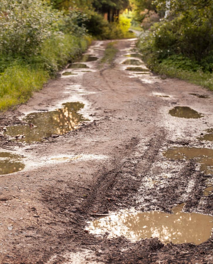 Pothole with Gravel on Damaged Urban Road Stock Image Image of dirt