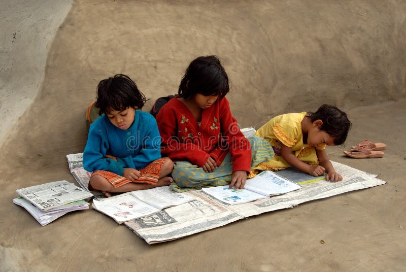 Rural Education Program, Outdoors Teaching Editorial Stock Photo