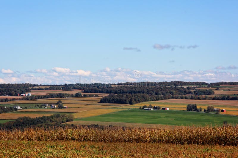 A view of vast farmland in rural New York. A view of vast farmland in rural New York.