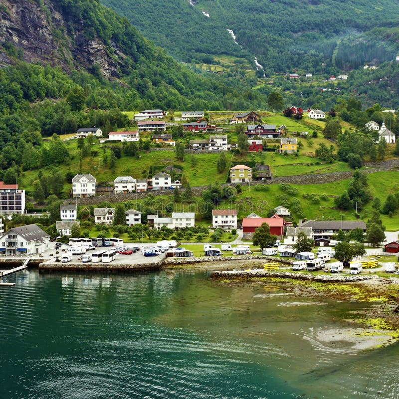 Rural Houses in Geiranger, Norway Stock Image Image of nature, geirangerfjord 37879461