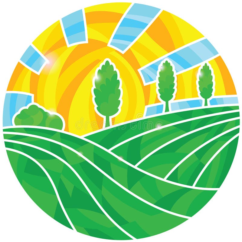 Rural landscape royalty free illustration