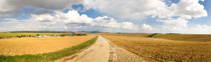 Rural landscape on the horizon