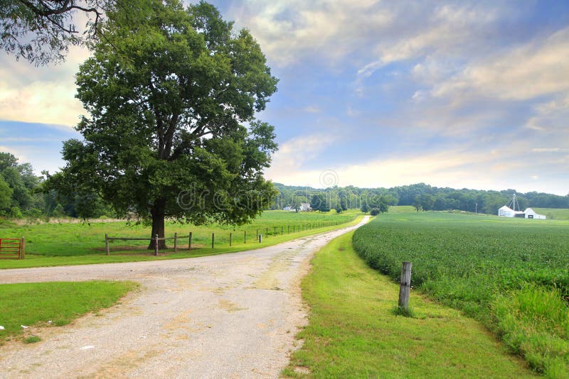 Rural landscape in Indiana