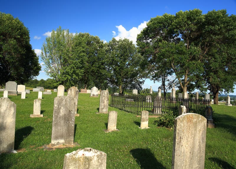 Rural Missouri Cemetery stock image. Image of lichens 41910267