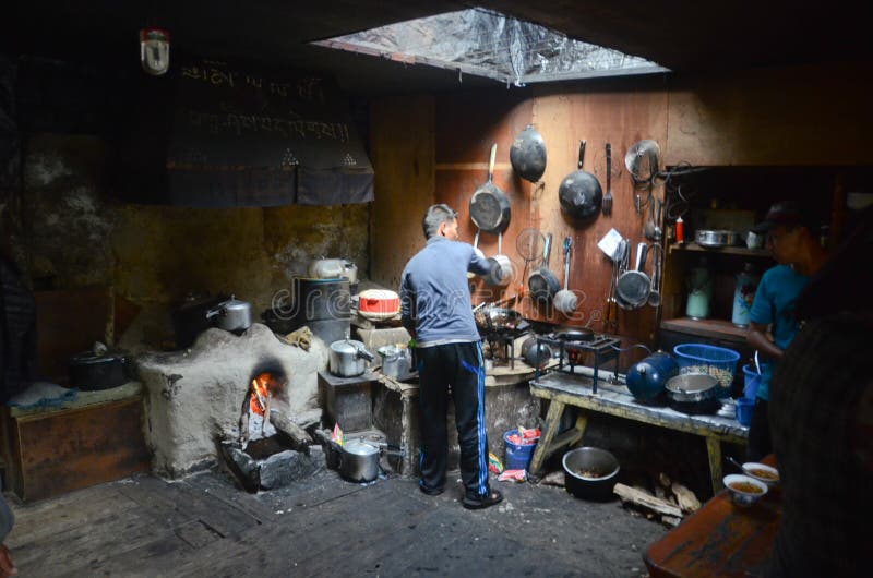 Kitchen in Nepal editorial photography. Image of nepali 96904797