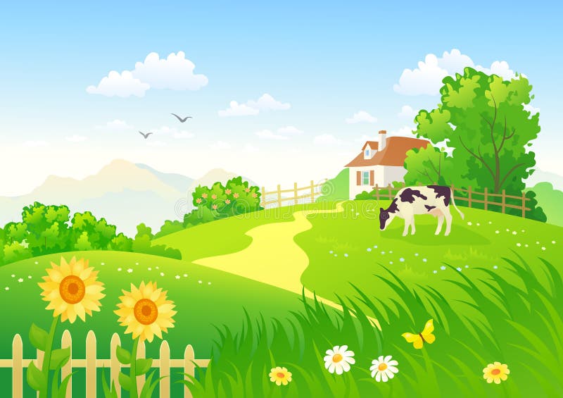 rural and urban settlements clipart flowers