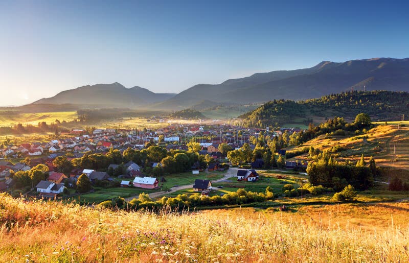 Rural scene in Slovakia Tatras
