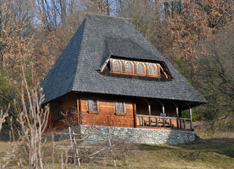 Rural wooden old house in Maramures