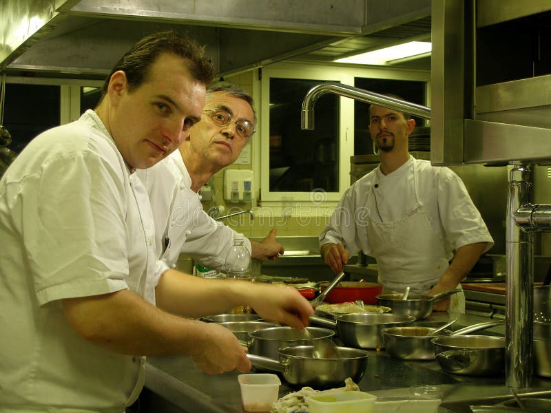 Rush hour in the kitchen