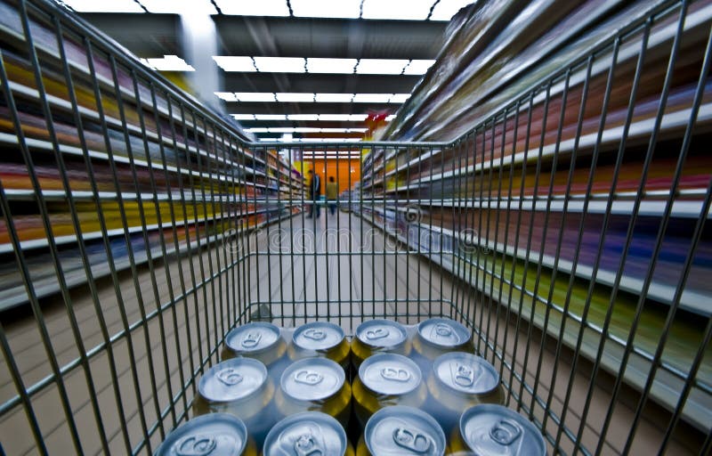 Rush market motion blur stock image. Image of drink, product 10753607