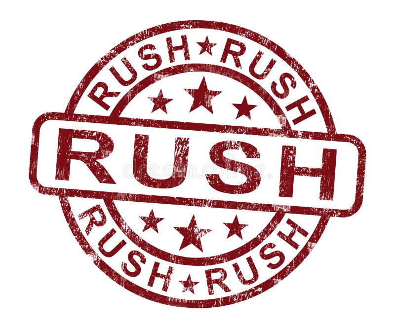 Rush Stamp Shows Speedy Urgent Delivery royalty free illustration