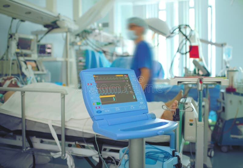 Rush work in the ICU royalty free stock image Rush work in the ICU royalty free stock image