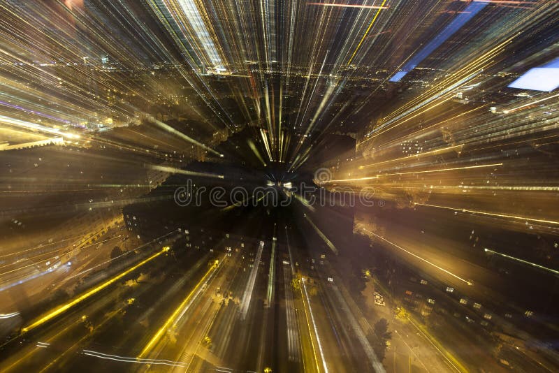 Rushing city, blur light through city at night stock photos Rushing city, blur light through city at night stock photos