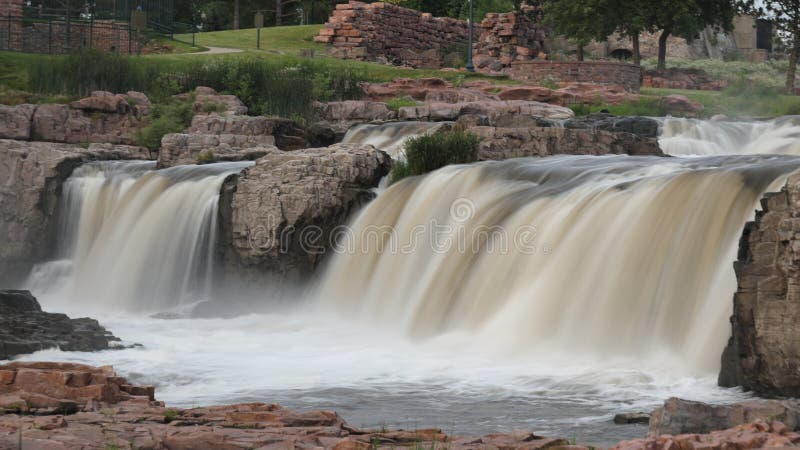 Rushing Waterfall on Big Sioux River