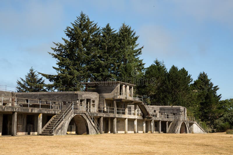 Russel Battery of Fort Stevens on the Oregon Coast Stock Image Image