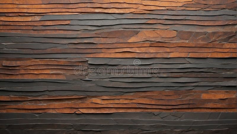 Russet Wave Elegance: Dynamic Slate Symphony. AI generate stock photo